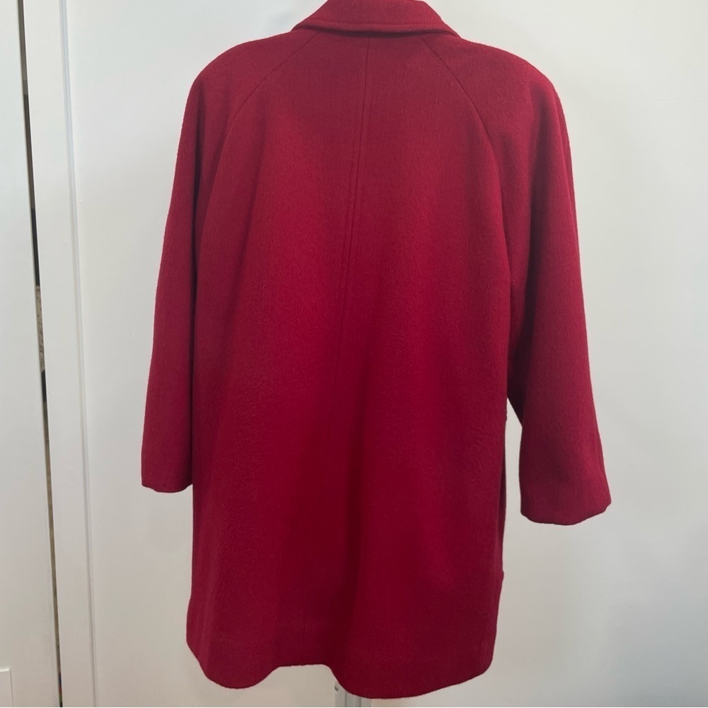 Vintage Chic London Fog Size 8-M Red 100% Wool Coat Classic Retro Glam Elegant - Picture 5 of 16